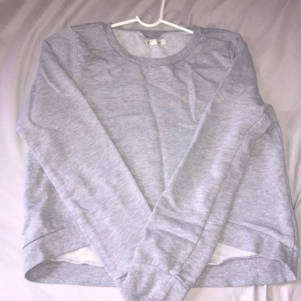CROPPED GREY CREWNECK